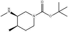 (3R, 4R)-4-Methyl-3-MethylaMino-piperidine-1-carboxylic acid tert-butyl ester 结构式