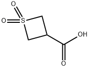 3-硫杂环丁烷羧酸,1,1-二氧化物 结构式