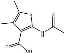 2-乙酰氨基-4,5-二甲基噻吩-3-羧酸 结构式