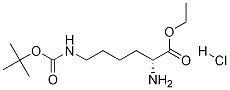 乙基N6-(叔丁氧羰基)-D-赖氨酸盐酸盐 结构式