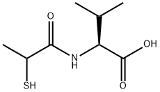 N-(2-Mercapto-1-oxopropyl)-L-valine 结构式