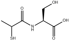 N-(2-Mercapto-1-oxopropyl)-L-serine 结构式