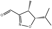 3-Isoxazolecarboxaldehyde, 4,5-dihydro-4-methyl-5-(1-methylethyl)-, cis- (9CI) 结构式
