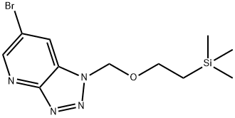 6-BroMo-1-(2-triMethylsilanyl-ethoxyMethyl)-1H-[1,2,3]triazolo[4,5-b]pyridine 结构式