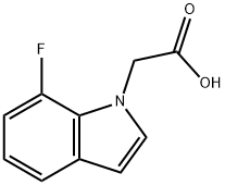 2-(7-氟-1H-吲哚-1-基)乙酸 结构式