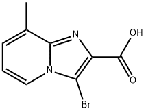 3-溴-8-甲基-咪唑并[1,2-A]吡啶-2-羧酸 结构式