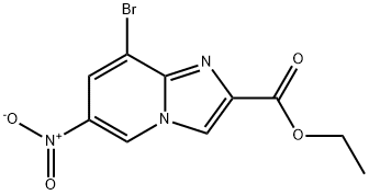 8-溴-6-硝基咪唑并[1,2-A]吡啶-2-甲酸乙酯 结构式