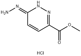 6-hydrazinylpyridazin-3-carboxylic acid Methyl ester HCl 结构式