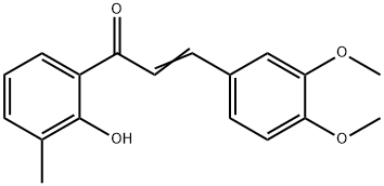 3-(3,4-diMethoxyphenyl)-1-(2-hydroxy-3-Methylphenyl)prop-2-en-1-one 结构式