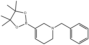 1-benzyl-1,2,5,6-tetrahydropyridin-3-ylboronic acid pinacol ester 结构式