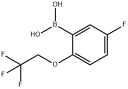 5-氟-2-三氟乙氧基苯硼酸 结构式
