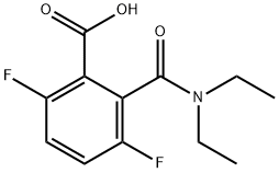 N,N-二乙基-3,6-二氟氨甲酰苯甲酸 结构式