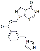 3-(1H-Imidazole-1-ylmethyl)benzoic acid (4,5-dihydro-4-oxo-1H-pyrazolo[3,4-d]pyrimidine-1-yl)methyl ester 结构式