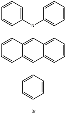 10-(4-溴苯基)-N,N-二苯基-9-蒽胺 结构式