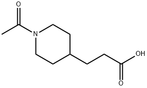 3-(1-乙酰哌啶-4-基)丙酸 结构式