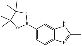 2-甲基-6-(4,4,5,5-四甲基-1,3,2-二氧杂环己硼烷-2-基)-1H-苯并[D]咪唑 结构式