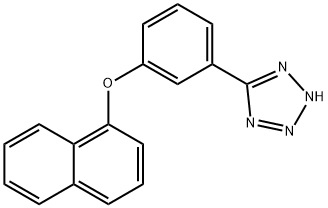 5-[3-(1-萘氧基)苯基]-2H-四唑 结构式