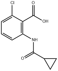 2-氯-6-(环丙甲酰氨基)苯甲酸 结构式