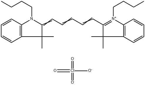 1,1'-二丁基-3,3,3',3'-四甲基吲哚二碳菁高氯酸盐 结构式
