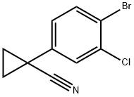 1-(4-BroMo-3-chlorophenyl)cyclopropane-1-carbonitrile 结构式