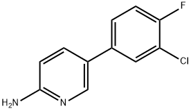 5-(3-氯-4-氟苯基)吡啶-2-胺 结构式