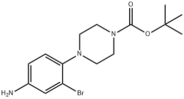 4-(4-BOC-哌嗪)-3-溴苯胺 结构式