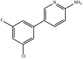 5-(3-Chloro-5-fluorophenyl)pyridin-2-aMine 结构式