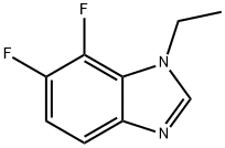 1-乙基-6,7-二氟苯并咪唑 结构式