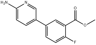 5-(6-氨基吡啶-3-基)-2-氟苯甲酸甲酯 结构式