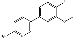 2-氨基-5-(4-氟-3-甲氧基苯基)吡啶 结构式