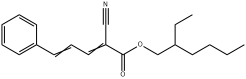 2-氰基-5-苯基-2,4-戊二烯酸 2-乙基己酯 结构式