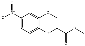 2-(2-甲氧基-4-硝基-苯氧基)乙酸甲酯 结构式