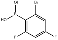 2-溴-4,6-二氟苯硼酸 结构式