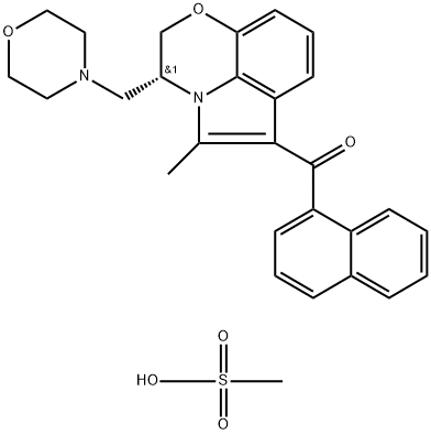(R)-(+)-WIN 55,212-2 甲磺酸盐 结构式