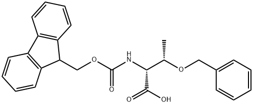 N-[芴甲氧羰基]-O-苄基-D-苏氨酸 结构式