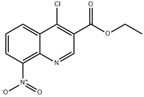 8-硝基-4-氯喹啉-3-羧酸乙酯 结构式