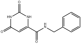 4-PyriMidinecarboxaMide, 1,2,3,6-tetrahydro-2,6-dioxo-N-(phenylMethyl)- 结构式