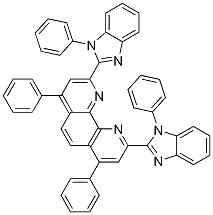 4,7-二苯基-2,9-双(1-苯基-1H-苯并咪唑-2-基)-1,10-菲啉 结构式