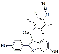 3-(4-azido-2,3,5,6-tetrafluorobenzoyl)-6-hydroxy-2-(4-hydroxyphenyl)benzo(b)thiophene 结构式