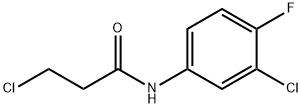 3-氯-N-(3-氯-4-氟-苯基)丙酰胺 结构式