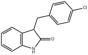 3-(4-chlorobenzyl)-1,3-dihydroindol-2-one 结构式