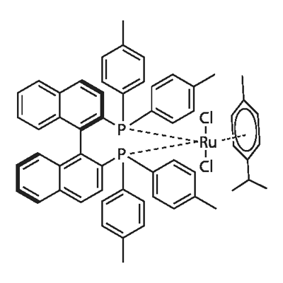 (R)-RUCL[(P-CYMENE)(T-BINAP)]CL 结构式