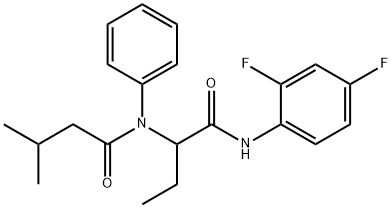 Butanamide, N-[1-[[(2,4-difluorophenyl)amino]carbonyl]propyl]-3-methyl-N-phenyl- (9CI) 结构式