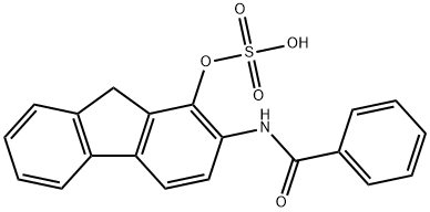 N-1-sulfooxy-2-benzoylaminofluorene 结构式