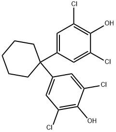 2,6-dichloro-4-[1-(3,5-dichloro-4-hydroxy-phenyl)cyclohexyl]phenol 结构式