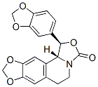 3H-[1,3]Dioxolo[4,5-g]oxazolo[4,3-a]isoquinolin-3-one,  1-(1,3-benzodioxol-5-yl)-1,5,6,11b-tetrahydro-,  (1R-cis)-  (9CI) 结构式