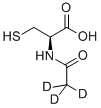 N-乙酰-D3-L-半胱氨酸 结构式