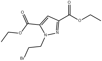 1-(2-溴-乙基)-1H-吡唑-3,5-二羧酸二甲基酯 结构式