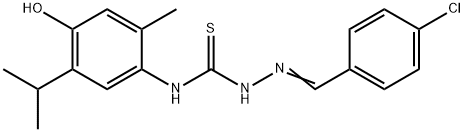 Benzaldehyde, p-chloro-, 4-(5-hydroxycarvacryl)-3-thiosemicarbazone 结构式