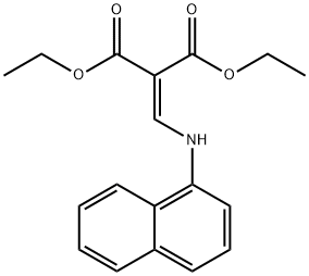 (1-NAPHTHYLAMINOMETHYLENE)MALONIC ACID DIETHYL ESTER 结构式